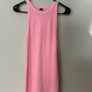 Pink mid length dress